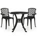 Suzicca 3 Piece Bistro Set Cast Aluminum Black