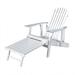 Noble House Hayle Reclining Wood Adirondack Chair in White (Set of 2)