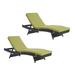 Home Square 2 Piece Adjustable Patio Chaise Lounge Set in Peridot