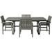 5-Piece Extendable Outdoor Patio Dining Set - Grey Wash