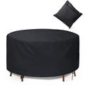 Round Patio Table Covers Patio Furniture Set Covers Garden Table Chairs Set Covers 84 Dx27.5 H