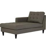 Modern Contemporary Urban Design Living Lounge Room Left Arm Chaise Lounge Chair Grey Gray Fabric