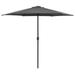 vidaXL Outdoor Umbrella Parasol with Crank Patio Sunshade Sun Shelter Aluminum