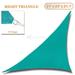 Sunshades Depot 21 x 23 x 31.1 Sun Shade Sail Right Triangle Permeable Canopy Turquoise Green Custom Size Available Commercial Standard