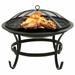 Suzicca 2-in-1 Fire Pit and BBQ with Poker 22 x22 x19.3 Steel