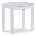 Riverbay Furniture Transitional Wood Outdoor Adirondack Side Table in White