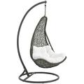 Modern Contemporary Urban Design Outdoor Patio Balcony Swing Chair White Rattan