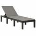 Anself Sun Lounger with Cushion Plastic Backrest Adjustable Chaise Lounge Chair for Poolside Patio Balcony Garden Outdoor Furniture 76.8 x 25.6 x 12.6 Inches (W x D x H)