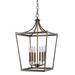 HomeRoots 398083 28 x 16 x 16 in. Kennedy 6-Light Oil-Rubbed Bronze Foyer Pendant