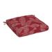 Arden Selections Outdoor Plush Classic Tufted Seat Cushion 20 x 20 Water repellent Fade Resistant Tufted Seat Cushion for Dining Chairs 20 x 20 Red Leaf Palm