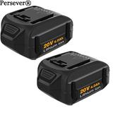 2Pack 20V 4.0Ah Lithium Battery for Worx WA3520 WA3578 WA3525 WA3575 Trimmer Hedge Trimmer Blower Tools