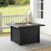 Crosley Furniture Dante Transitional Metal Outdoor Fire Table in Black