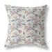 HomeRoots 413814 28 in. Roses Indoor & Outdoor Throw Pillow White & Blue