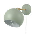 Novogratz x Globe Electric Novogratz x Globe Willow 1-Light Plug-in or Hardwire Sage Green Wall Sconce 91002402