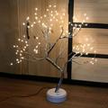 Yinrunx Bonsai Tree Night Light Plug in Artificial Tree Lamp with 108 LED Lights Usb Touch Switch Fiber Optic Lamp Light Up Tree Night Light Lamp Indoor Christmas Decorations for Home (Warm White)