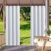 SHANNA Indoor/Outdoor Curtains - Grommet Top Waterproof Windproof Privacy Blackout Drapes for Garden Porch Gazebo Patio White 52*108 in 2 Panel