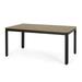 GDF Studio Province Outdoor Aluminum Dining Table Natural and Black