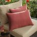 Set of 2 13 x 20 Henna Red Canvas Solid Sunbrella Outdoor Lumbar Pillows