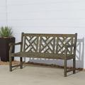 CLEARANCE! Renaissance Outdoor Patio 5-foot Hand-scraped Wood Garden Bench