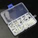 HGYCPP 160Pcs Metric M3 8 Sizes Assortment Stand-off Nylon Screws Bolt & Nuts Kit White