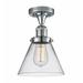 Innovations Lighting - Cone - 1 Light Semi-Flush Mount In Industrial Style-11.5