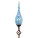 Exhart Light Blue Pearlized Glass Twisted Flame Solar Powered Garden Stake 36 inch (Decor for Home Patio Outdoor Garden Yard or Lawn) Metal Teal
