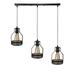3-Lights Rustic Pendant Light Industrial Pendant Lighting Licperron Edison Metal Caged Vintage Hanging Pendant Fixture for Kitchen Dining Room Bar Hotel E27 Base(3-Head Round Plate)