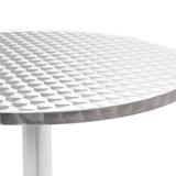 Suzicca Patio Table Silver 23.6 x27.6 Aluminum