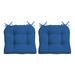 Arden Selections Outdoor Wicker Chair Cushion 2 Pack 20 x 18 Water Repellent Fade Resistant 18 x 20 Cobalt Blue Texture