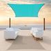 Colourtree Custom Size 12 x 12 Rectangle Turquoise Sun Shade Sail Canopy UV Air & Water Permeable - Commercial Standard Heavy Duty - 190 GSM - 3 Years Warranty ( We Make Custom Size )