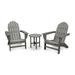 POLYWOOD Vineyard 3-Piece Adirondack Set in Slate Grey