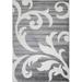 Ladole Rugs Grey White Turkish Floral Pattern Contemporary Durable Indoor Area Rug Carpet 5x7 (5 3 x 7 6 160cm x 230cm)