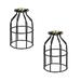 Simple Deluxe Metal Lamp Guard Adjustable Industrial Clamp for Vintage Lamp Shade Pendant Farmhouse Light Fixture and Hanging Lamp Black 2 Pack