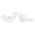 M8 Wing Nuts Butterfly Nut Nylon White 8 Pack