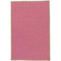 17 Pink and Brown Traditional Style Rectangular Area Throw Rug Sample