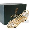 Matashi 24K Gold Plated Crystal Studded Lady Shoe Ornament