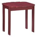Riverbay Furniture Transitional Wood Outdoor Adirondack Side Table in Red
