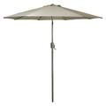 Northlight 9 Outdoor Patio Market Umbrella with Hand Crank and Tilt - Taupe