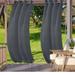 Topchances Outdoor Windproof Curtains Thermal Insulated Noise Reducing Waterproof Blackout Draperies Grommet at Top and Bottom for Patio Porch Gazebo Garden Grey 52W x 84L (4 Panels)