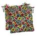 RSH DÃ©cor Indoor Outdoor Set of 2 Tufted Dining Chair Seat Cushions 18.5 x 16 x 3 Fiesta Floral Desert Flower