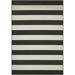 Couristan Afuera Yacht Club 3 11 x 5 7 Onyx Black and Ivory Stripe Outdoor Rectangle Rug