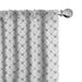 Ambesonne Geometric Curtains Dotted Modern Flowers Pair of 28 x84 Grey and White