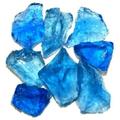 American Specialty Glass Recycled Chunky Glass Crystal Blue - Medium - 0.5-1 in. - 3 lbs