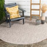 Safavieh Courtyard Marolyn Indoor/ Outdoor Patio Backyard Rug Beige/Beige 5 3 x 5 3 Round 5 Round 6 Round Outdoor Indoor Living Room Bedroom