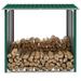 Festnight Log Storage Shed Galvanized Steel 67.7 x35.8 x60.6 Green