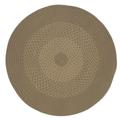 5 Taupe Brown All Purpose Handcrafted Reversible Round Outdoor Area Throw Rug