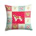 Blenheim Cavalier Spaniel Love Fabric Decorative Pillow Red