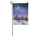 SIDONKU Starry Sky in Winter Snowy Night Fantastic Milky Way The New Year Eve Anticipation of Holiday Garden Flag Decorative Flag House Banner 28x40 inch