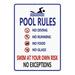 Toteaglile Decorative Swimming Pool Rules Signs Indoor/Outdoor Aluminum Metals Signs