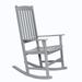 Monstay Mahogany Outdoor Wooden Porch Rocking Chair Slate Gray